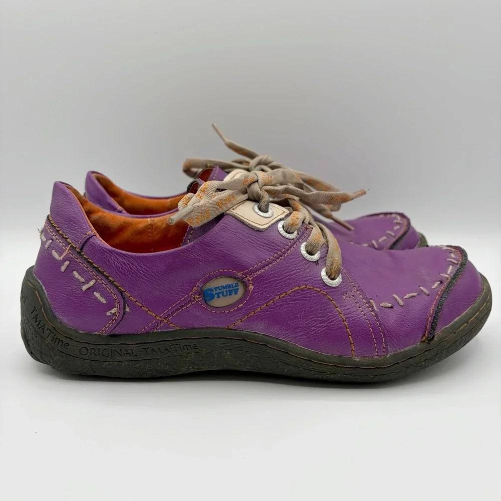 TMA Shoes Women's 10 - 10.5 Sz 41 Stumble Stuff Groovy Glides Washed Leather - Picture 7 of 10